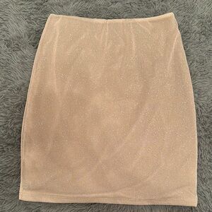 Windsor Nude Glitter Stretchable Mini Skirt Size Small